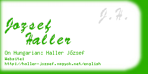 jozsef haller business card